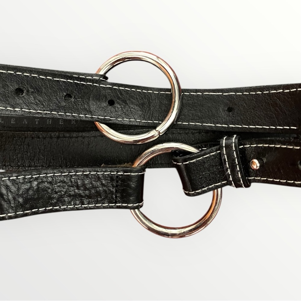 Danier Leather Black Double Belt Size S - Picture 4 of 5